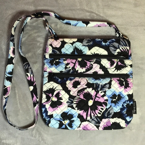 Vera Bradley Handbags - VERA BRADLEY crossbody bag floral purple blue